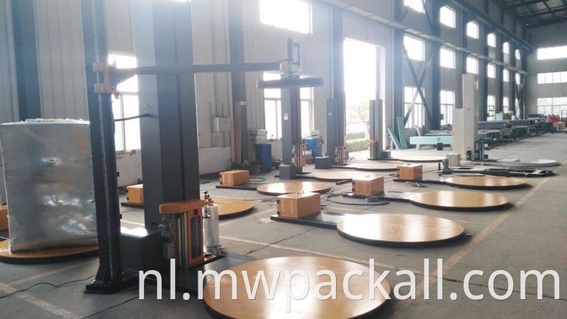 Top drukplaat geperste houten pallet rekfolie wikkelmachine